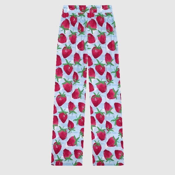 B.Sure Strawberry Drawstring Casual Pants - Picture 2 of 4